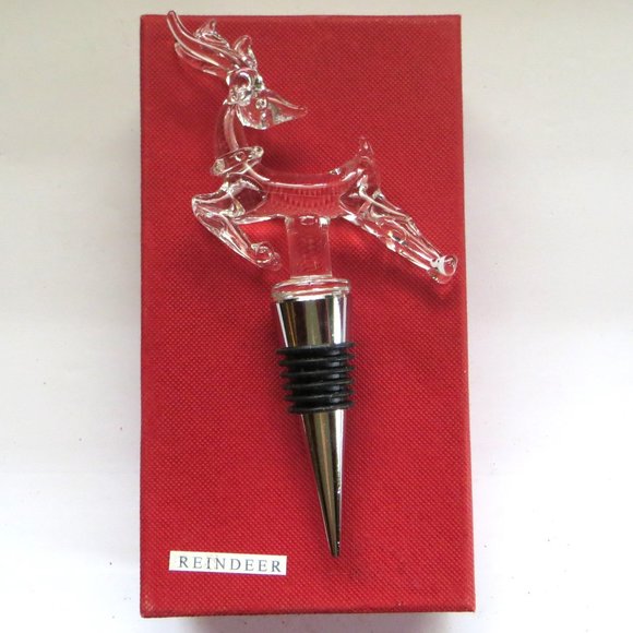 Reindeer Design Bottle Stopper New In Box For Wine Bottles Barware Acces… - Picture 1 of 4